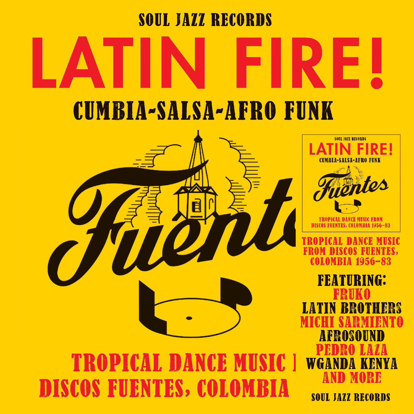 Various - LATIN FIRE! Cumbia–Salsa–Afro-Funk: Tropical Dance Music from Discos Fuentes, Colombia 1956-83 2LP