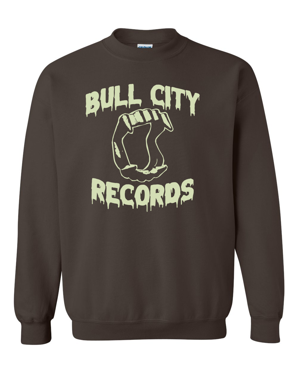 BCR Glow-In-The-Dark Plastic Fangs Sweatshirt