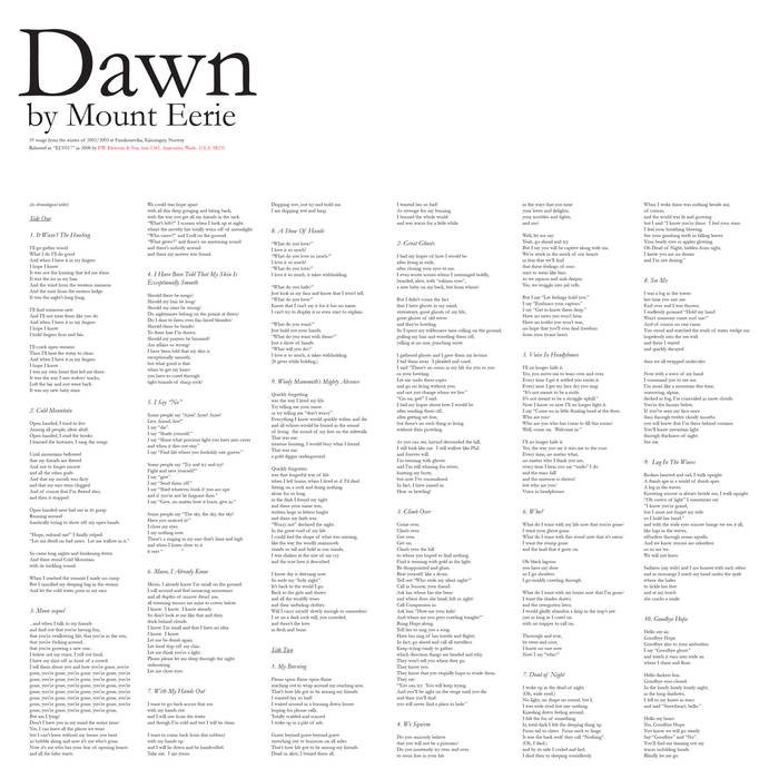 Mount Eerie - Dawn LP