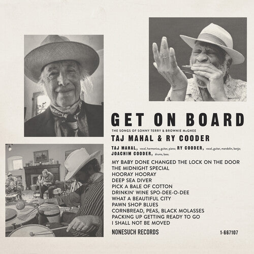 Taj Mahal & Ry Cooder - Get on Board: Songs of Sonny Terry & Brownie McGhee LP