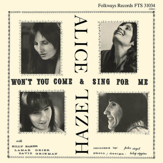 Hazel Dickens & Alice Gerrard - Won't You Come & Sing for Me LP