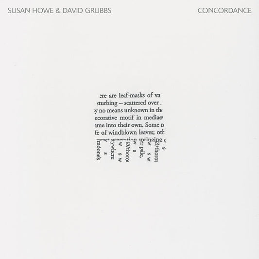Susan Howe & David Grubbs - Concordance LP