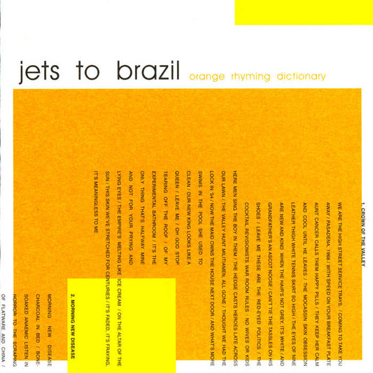 Jets to Brazil - Orange Rhyming Dictionary 2LP