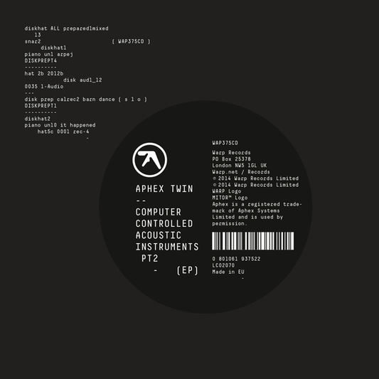 Aphex Twin - Computer Controlled Acoustic Instruments Pt. 2 12”